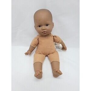 Berenguer African American Black Baby Doll J C Toys Cloth Body  11"